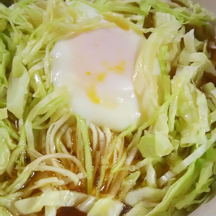 レンチンで。巣ごもりキャベツましましラーメン